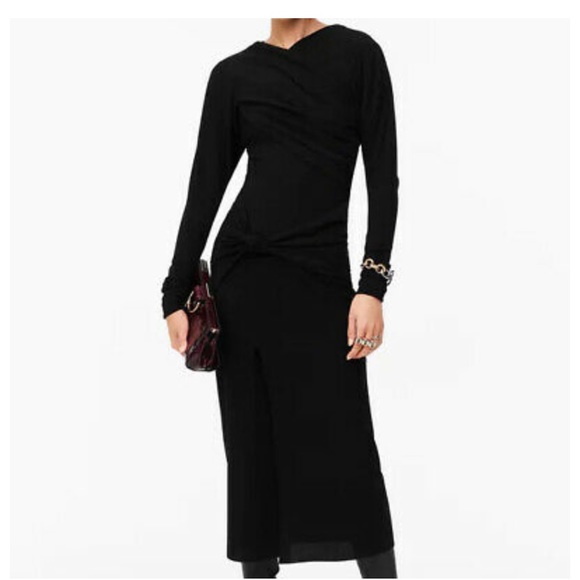 LIMITED EDITION BLACK V-NECK LONG SLEEVE DRESS - Picture 8 of 11